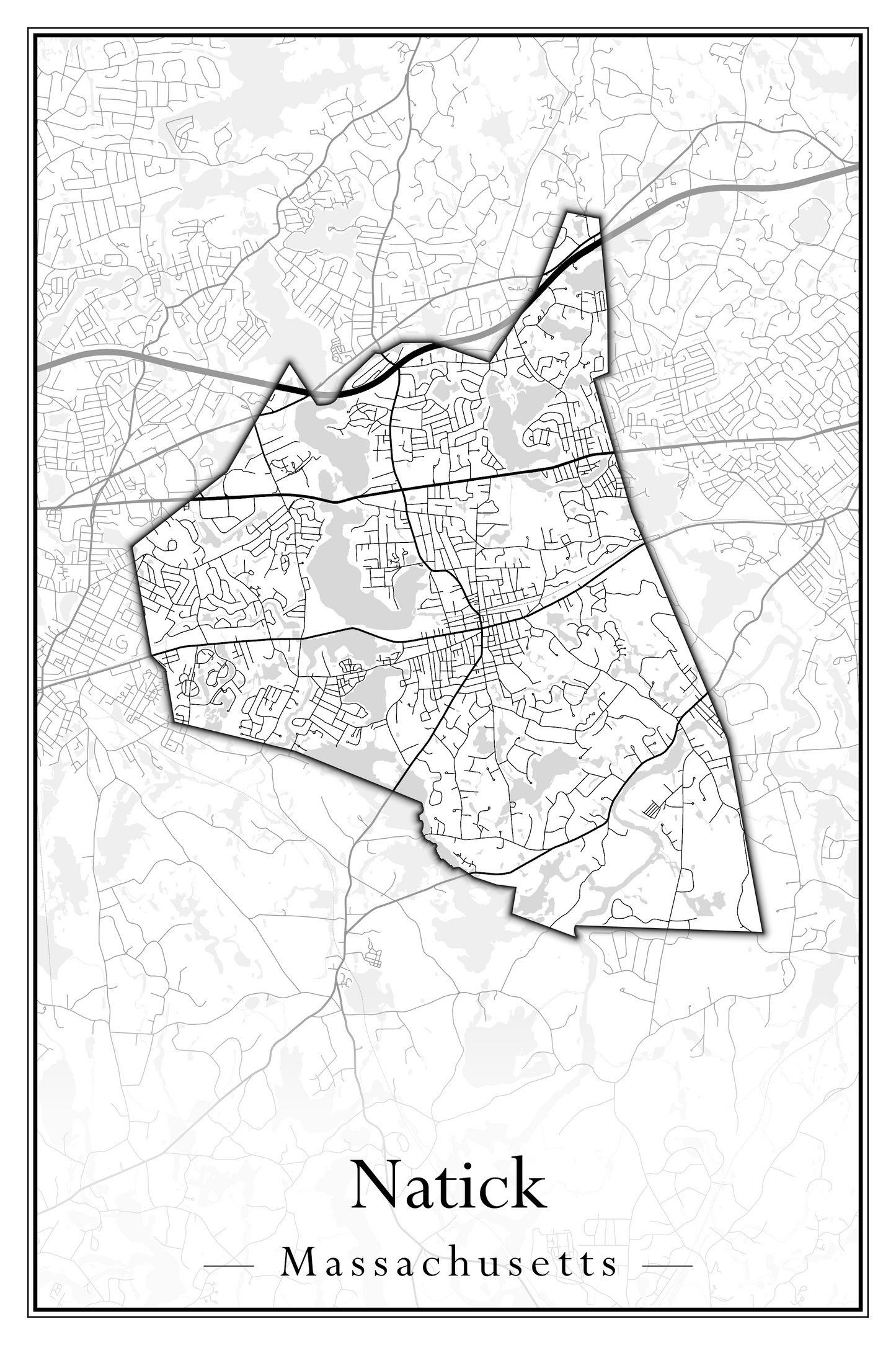 Massachusetts Towns - Street Map (Nantucket - New Ashford)