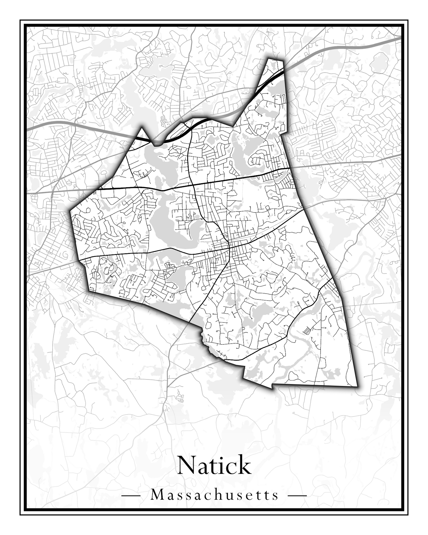 Massachusetts Towns - Street Map (Nantucket - New Ashford)