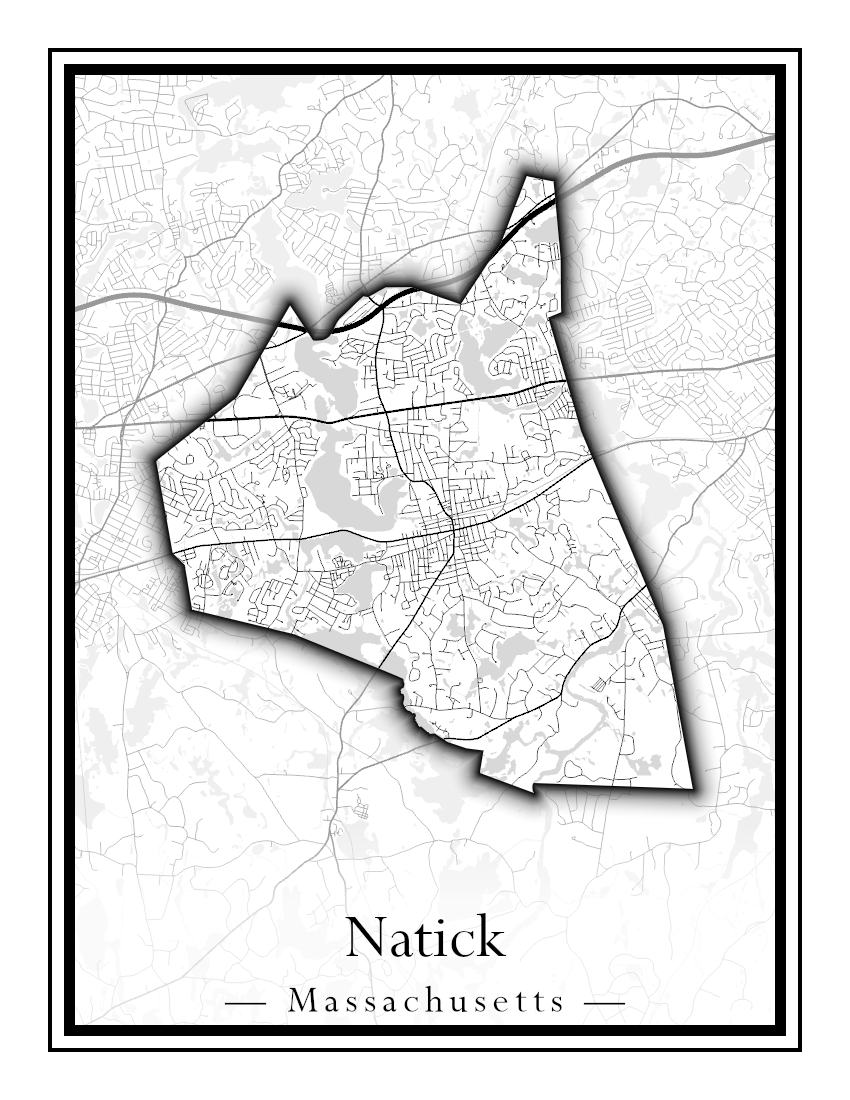 Massachusetts Towns - Street Map (Nantucket - New Ashford)