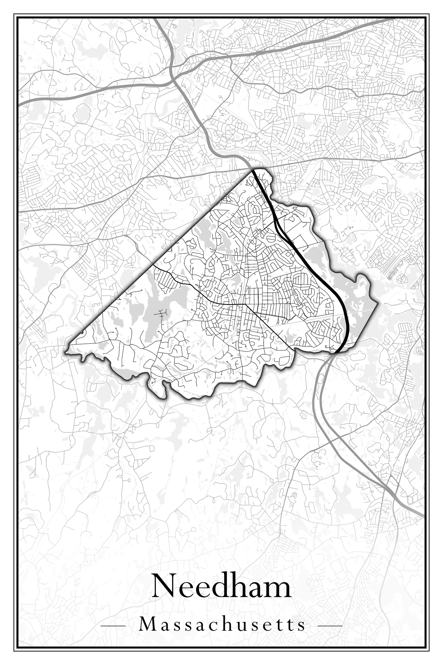 Massachusetts Towns - Street Map (Nantucket - New Ashford)