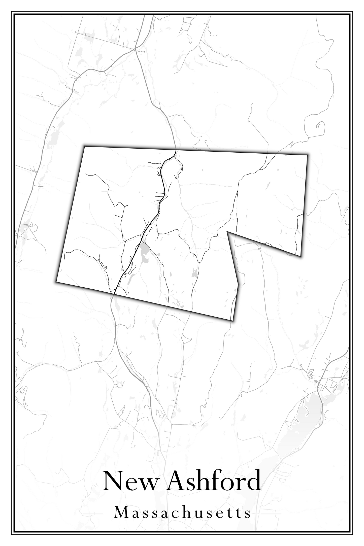 Massachusetts Towns - Street Map (Nantucket - New Ashford)