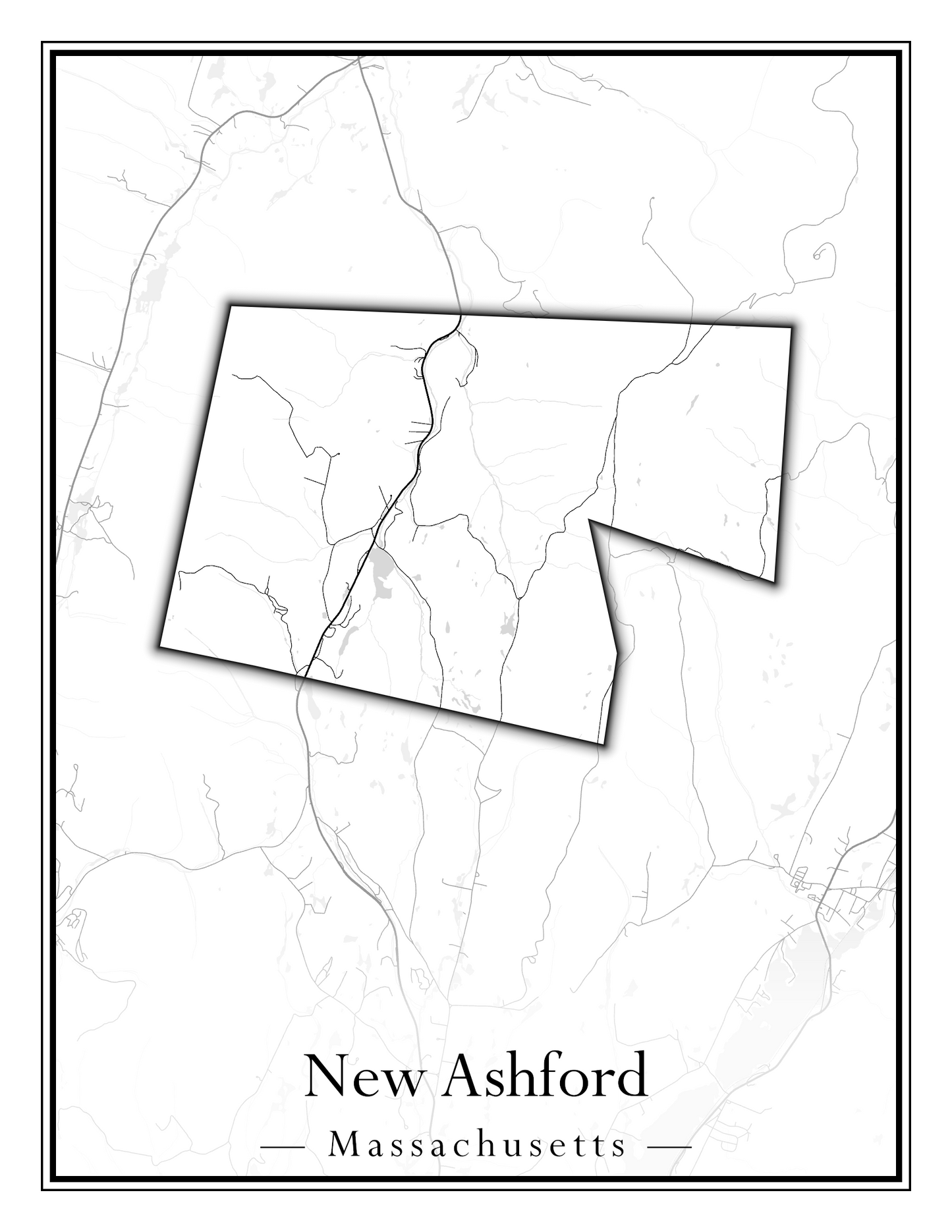 Massachusetts Towns - Street Map (Nantucket - New Ashford)