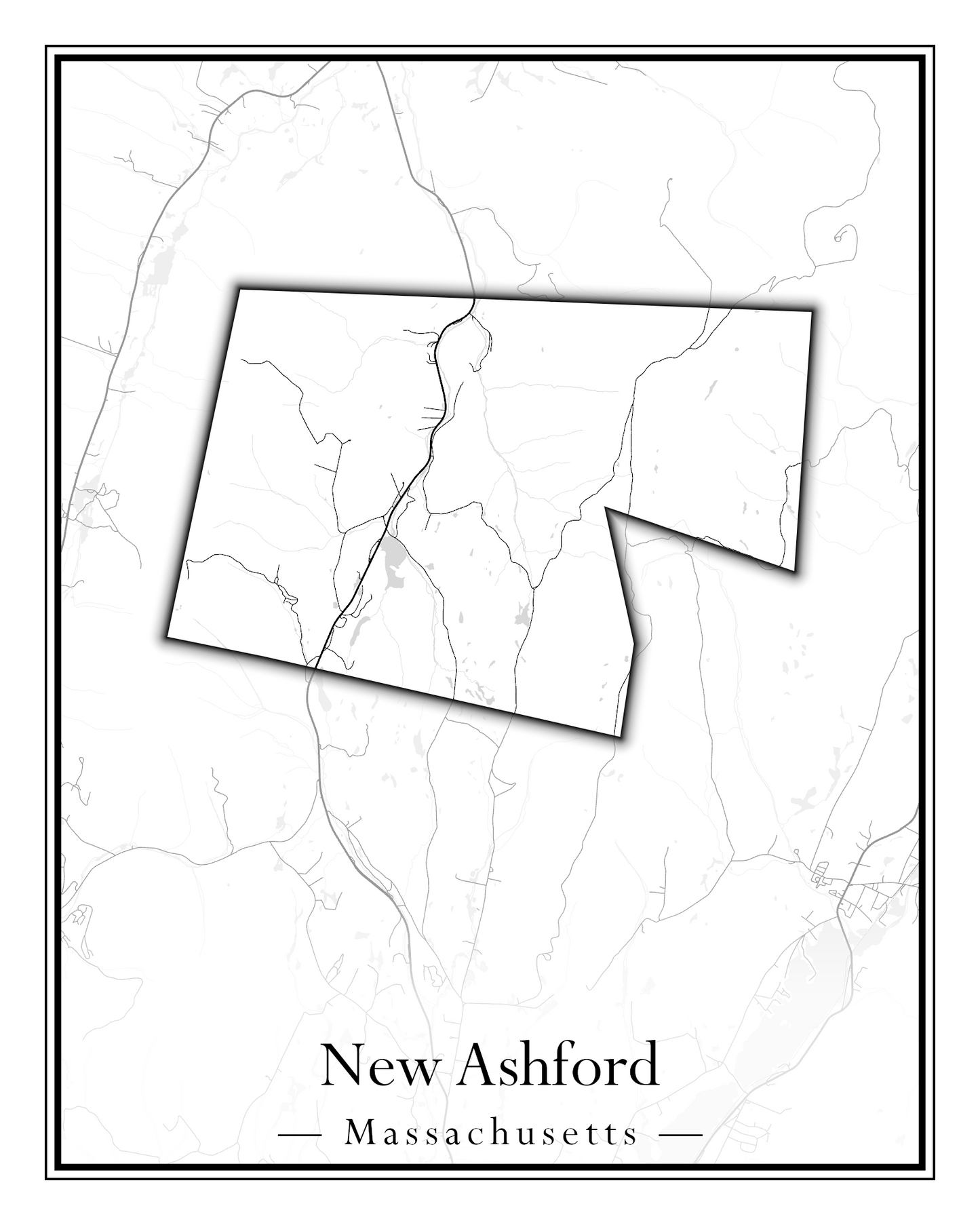 Massachusetts Towns - Street Map (Nantucket - New Ashford)