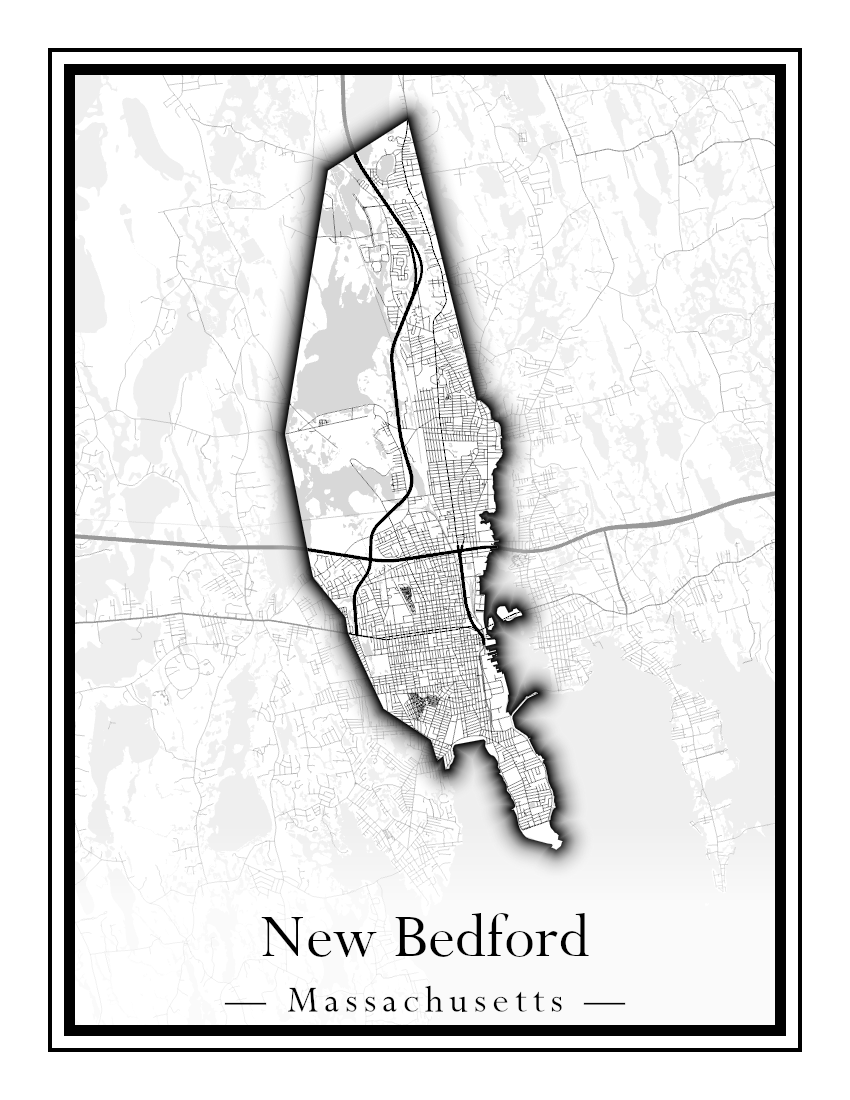 Massachusetts Towns - Street Map (New Bedford - New Salem)