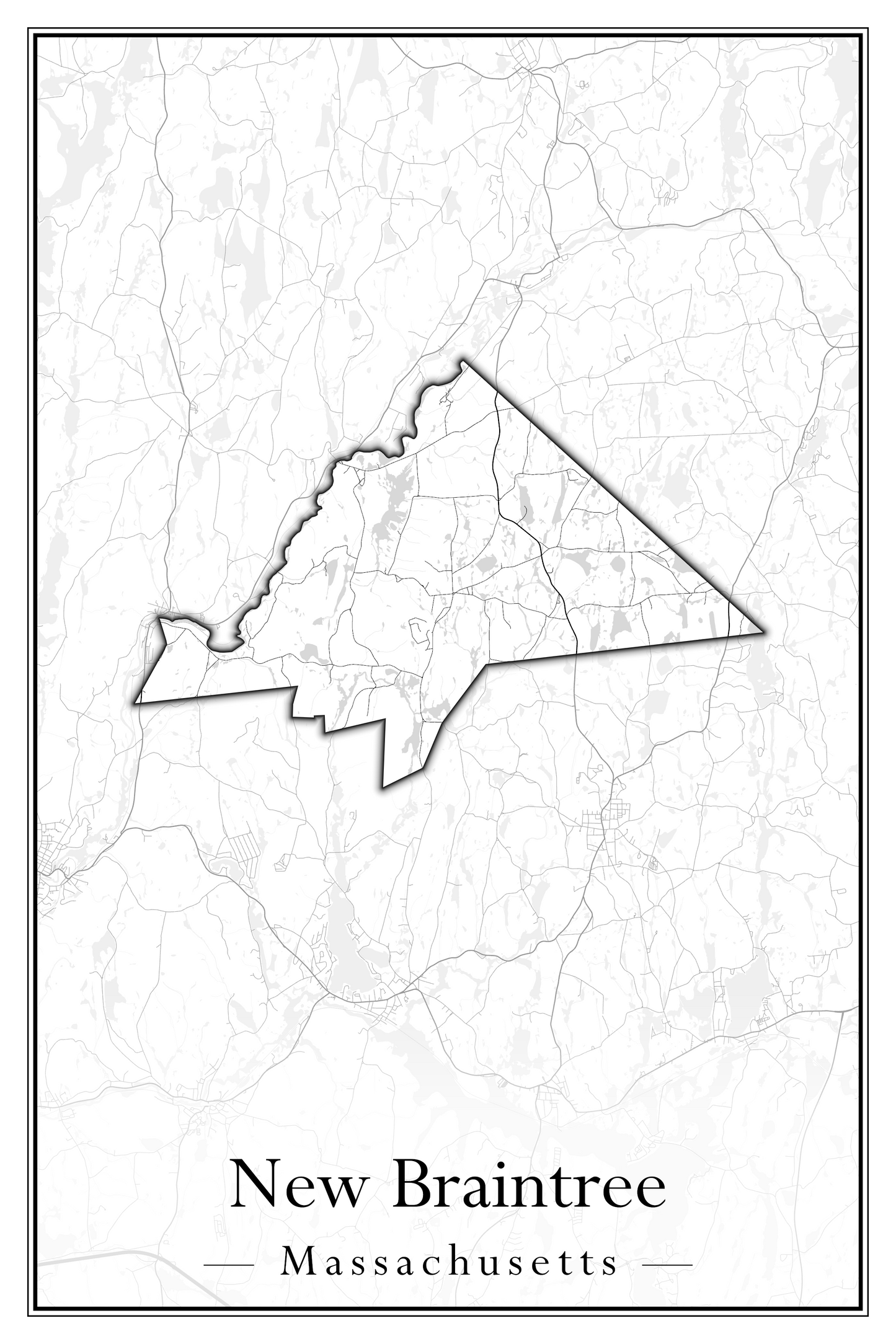 Massachusetts Towns - Street Map (New Bedford - New Salem)