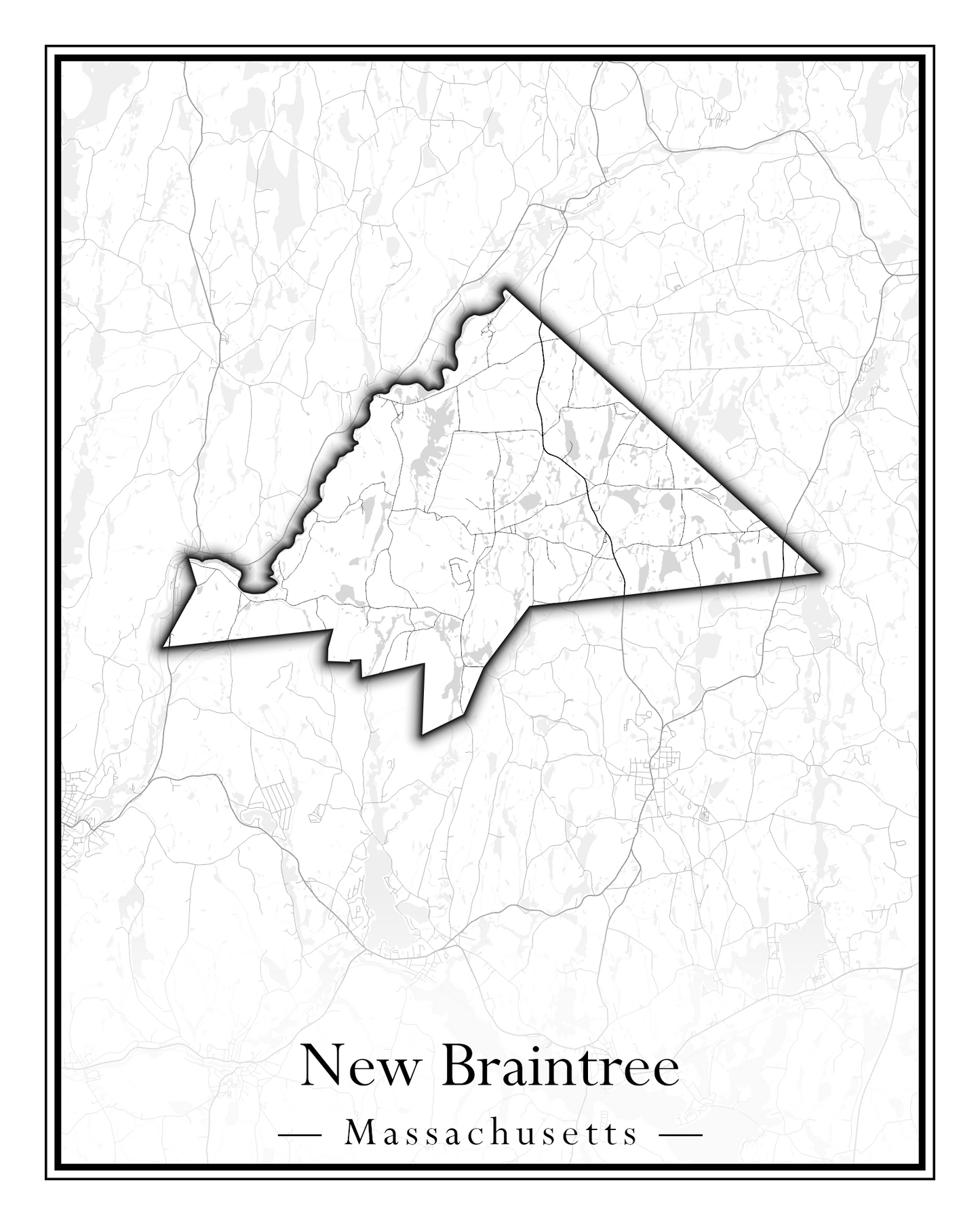 Massachusetts Towns - Street Map (New Bedford - New Salem)