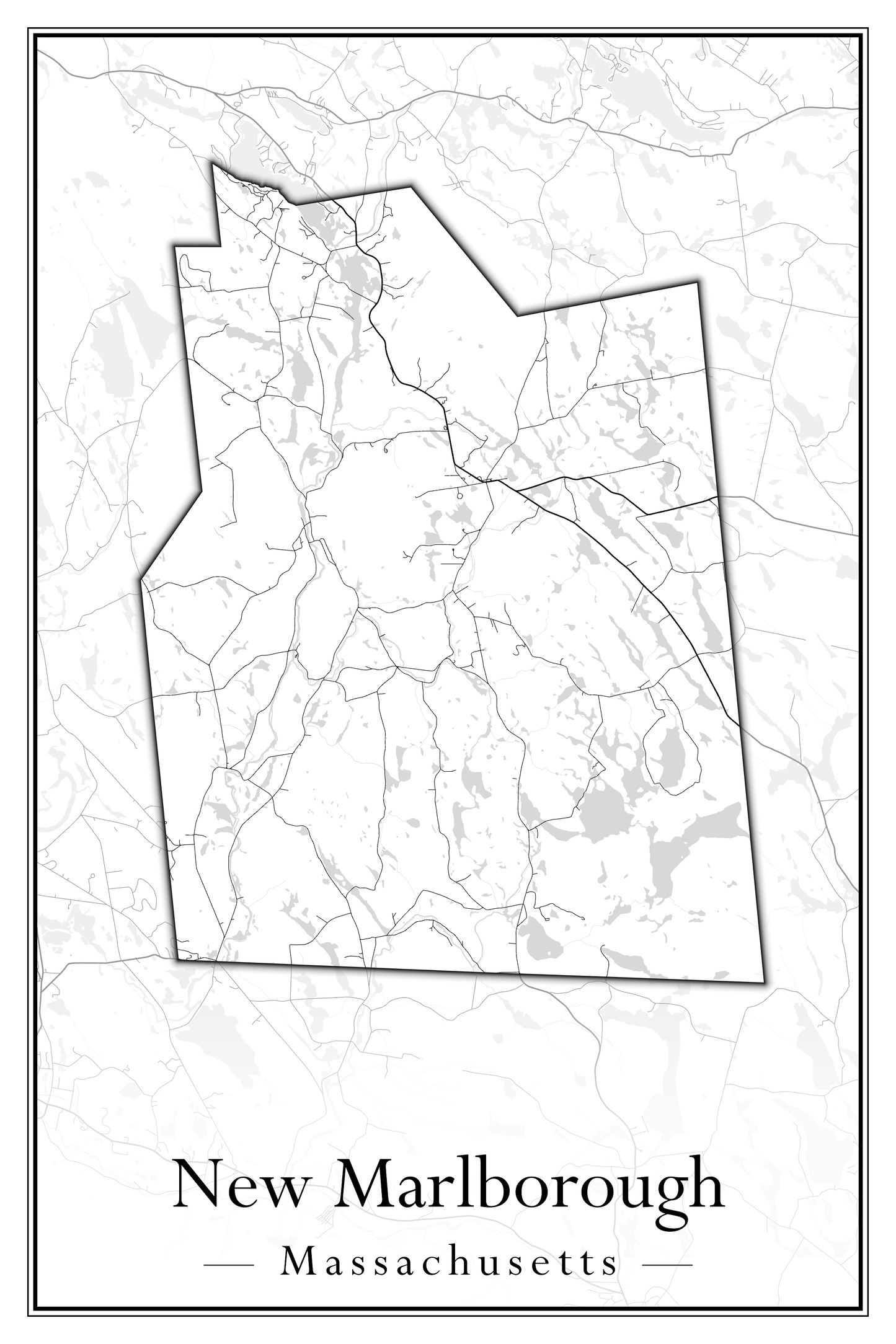 Massachusetts Towns - Street Map (New Bedford - New Salem)