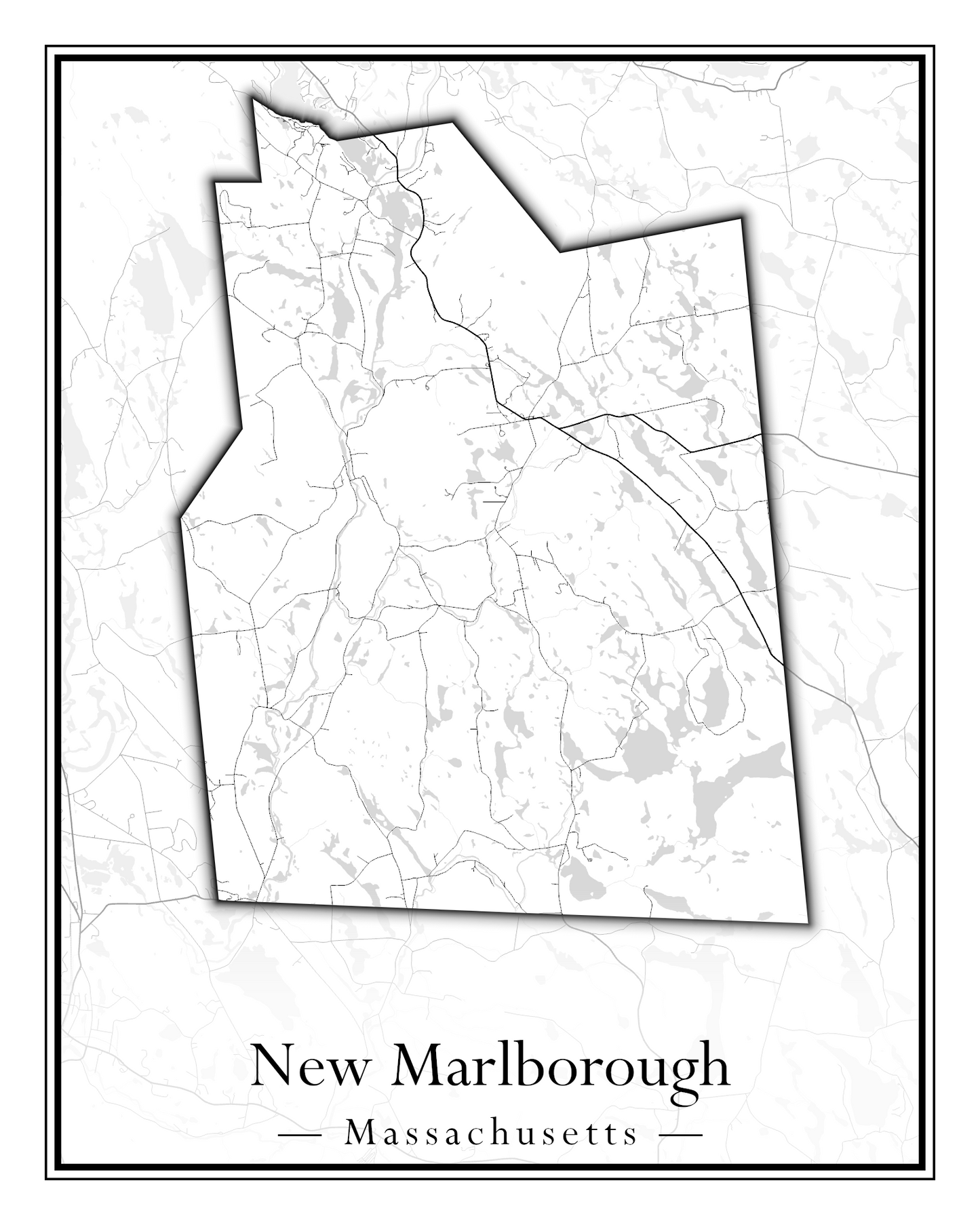 Massachusetts Towns - Street Map (New Bedford - New Salem)