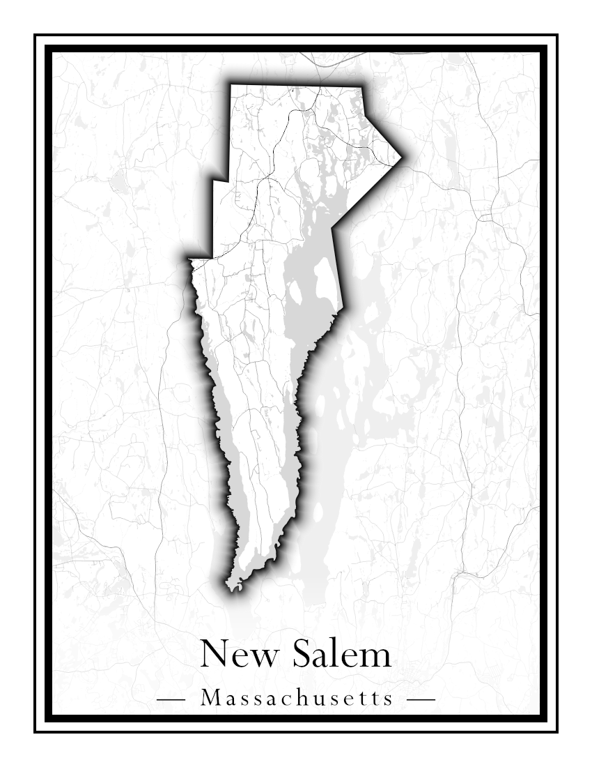 Massachusetts Towns - Street Map (New Bedford - New Salem)