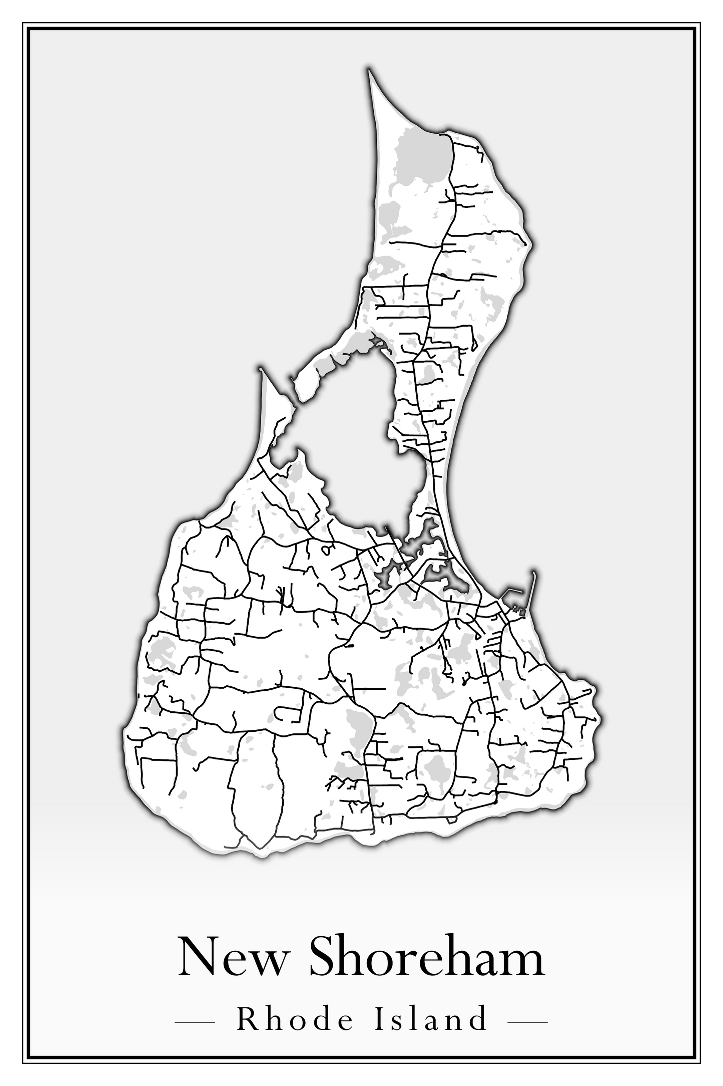 Rhode Island Towns - Street Map (New Shoreham - North Providence)