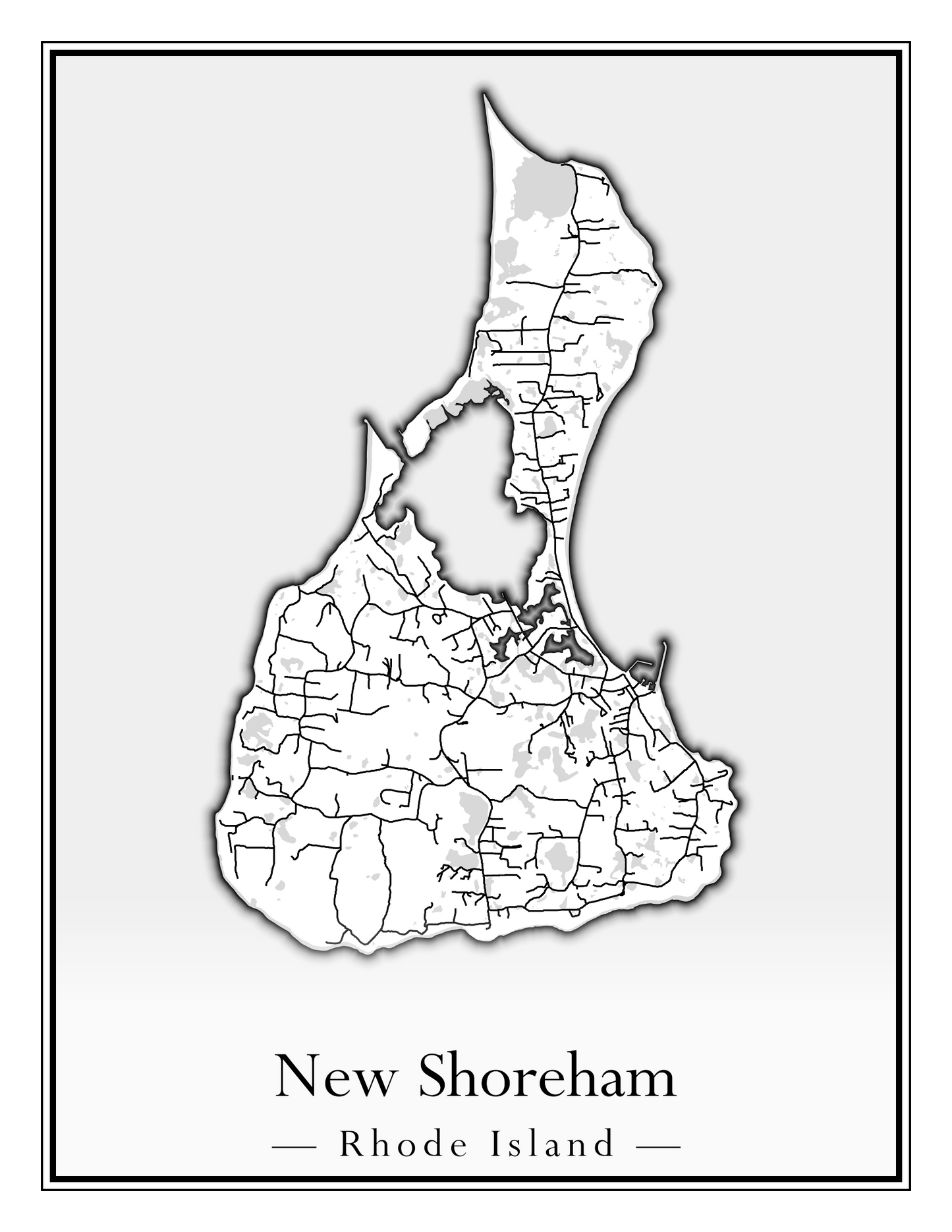 Rhode Island Towns - Street Map (New Shoreham - North Providence)