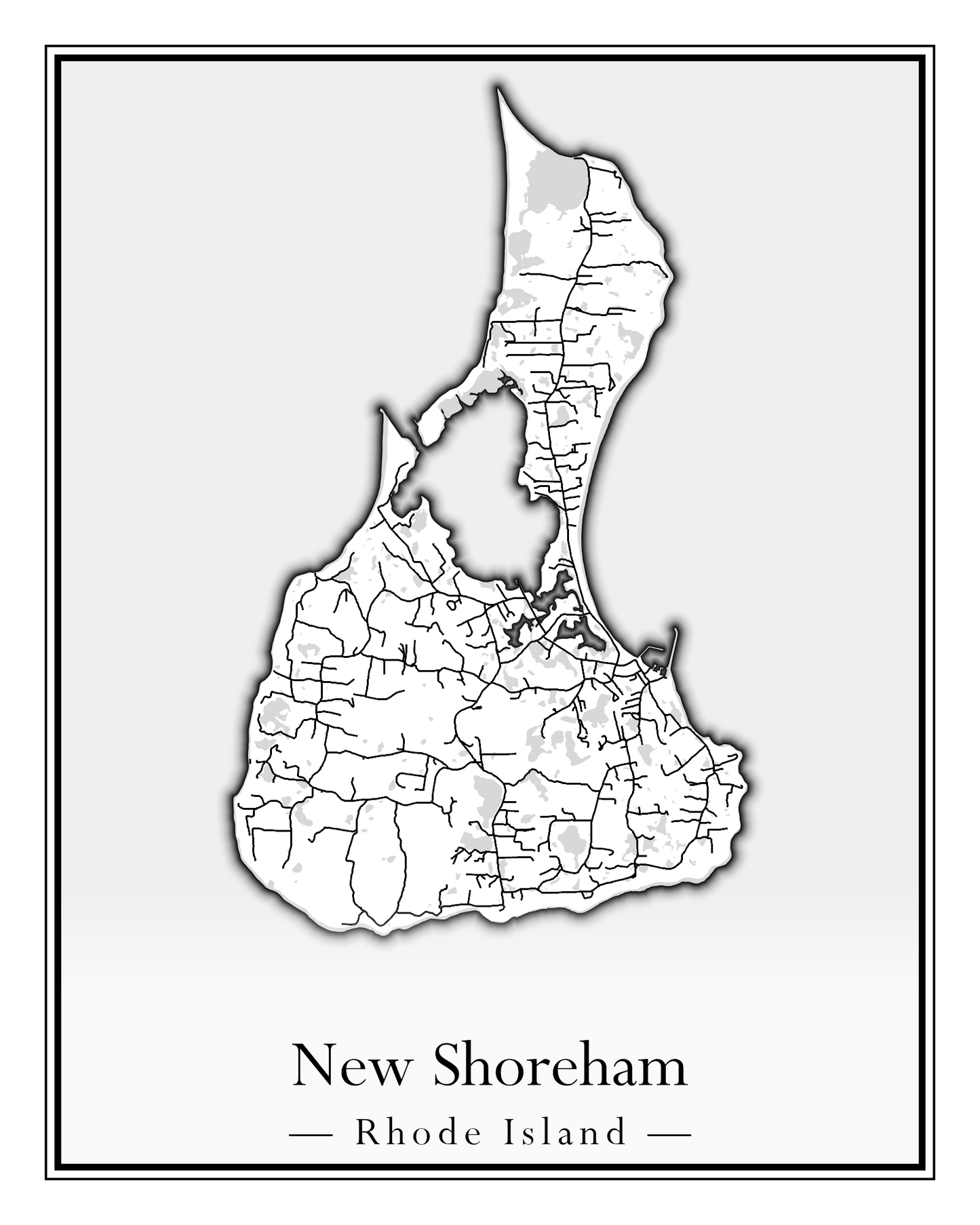 Rhode Island Towns - Street Map (New Shoreham - North Providence)