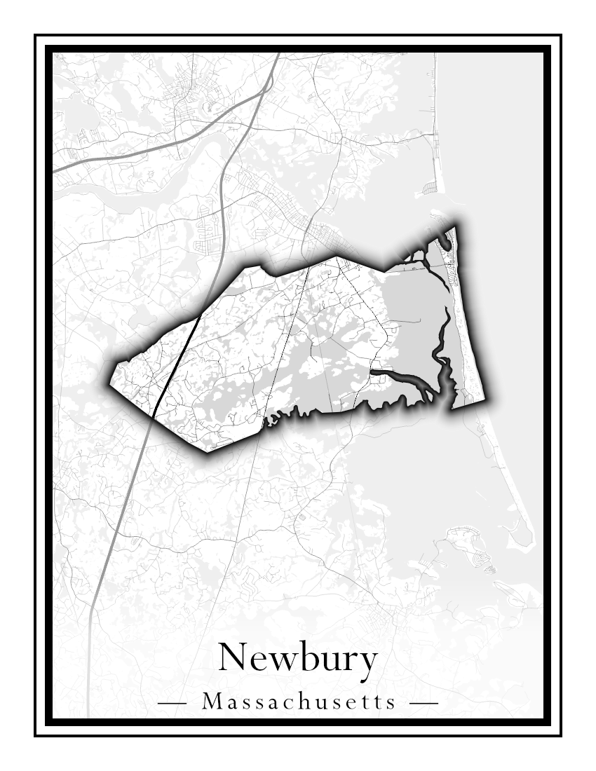 Massachusetts Towns - Street Map (Newbury - Norfolk)