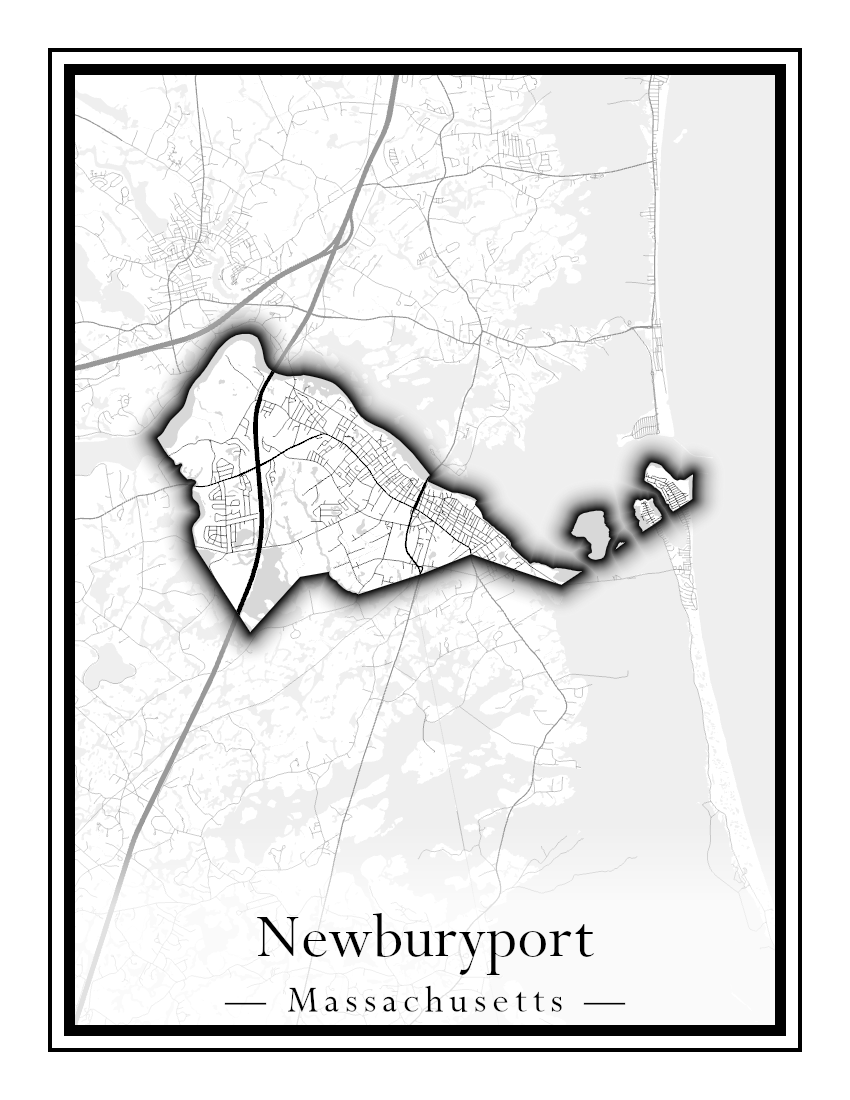 Massachusetts Towns - Street Map (Newbury - Norfolk)