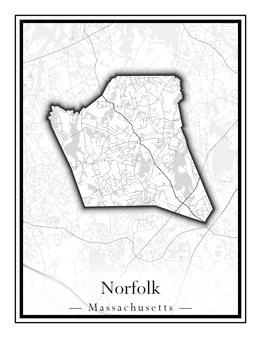 Massachusetts Towns - Street Map (Newbury - Norfolk)