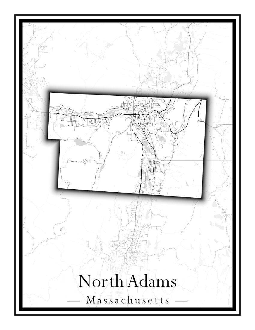 Massachusetts Towns - Street Map (North Adams - North Brookfield)