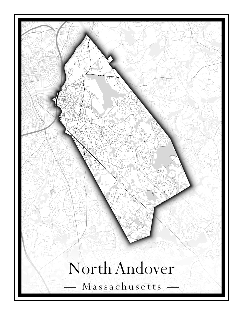 Massachusetts Towns - Street Map (North Adams - North Brookfield)