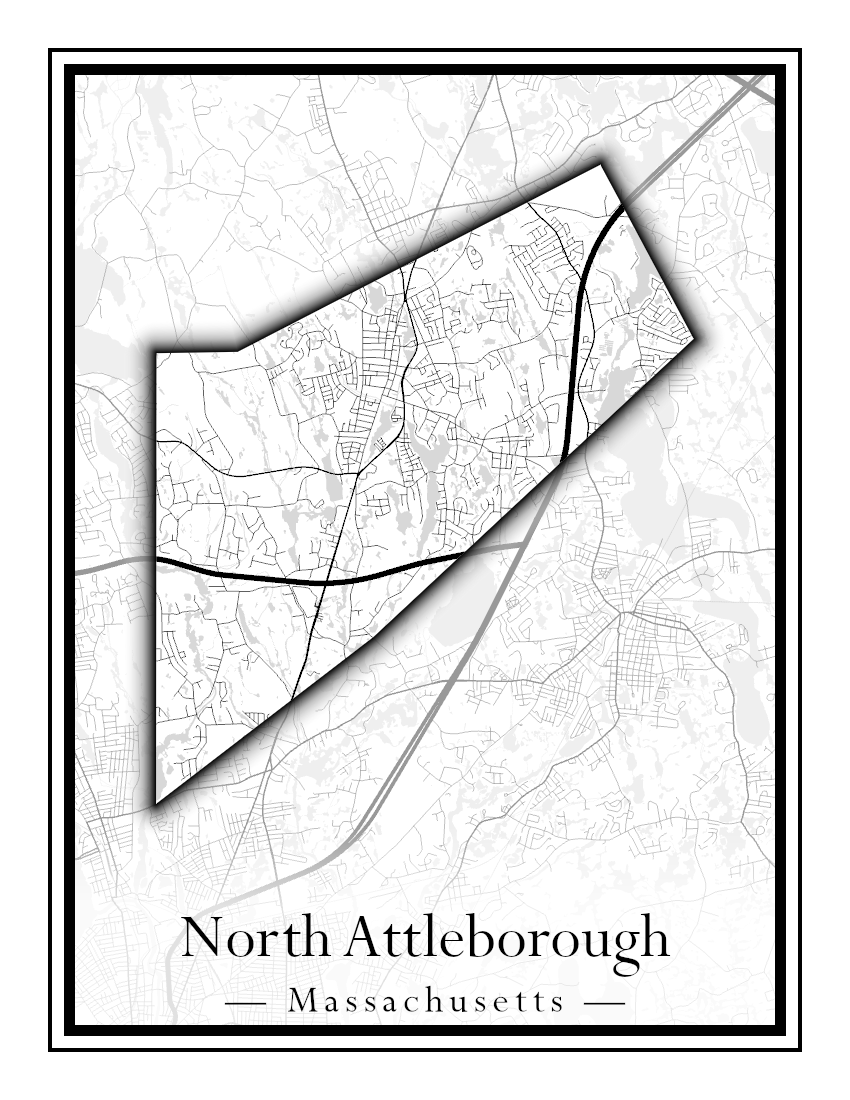 Massachusetts Towns - Street Map (North Adams - North Brookfield)