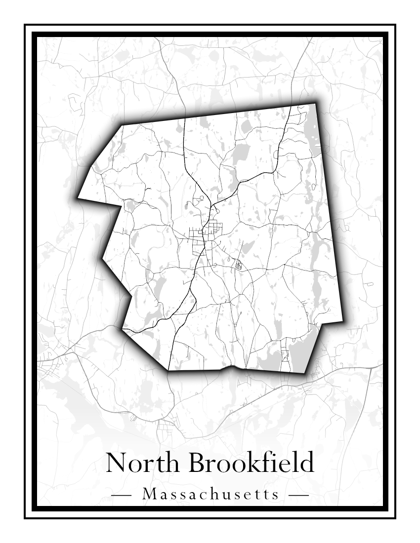 Massachusetts Towns - Street Map (North Adams - North Brookfield)