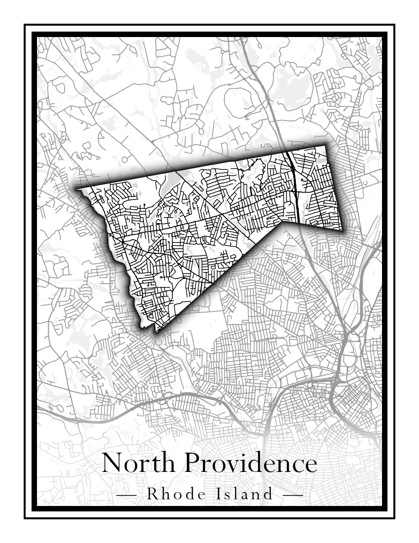 Rhode Island Towns - Street Map (New Shoreham - North Providence)