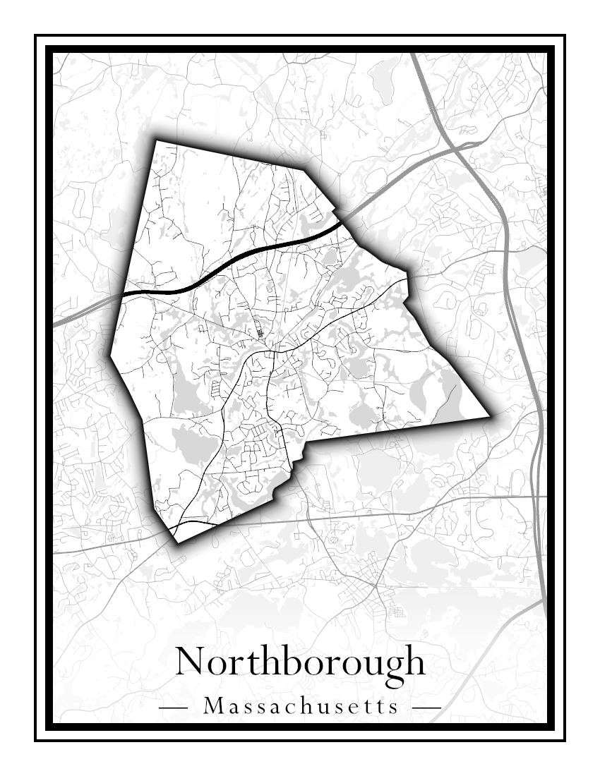 Massachusetts Towns - Street Map (North Reading - Northbridge)