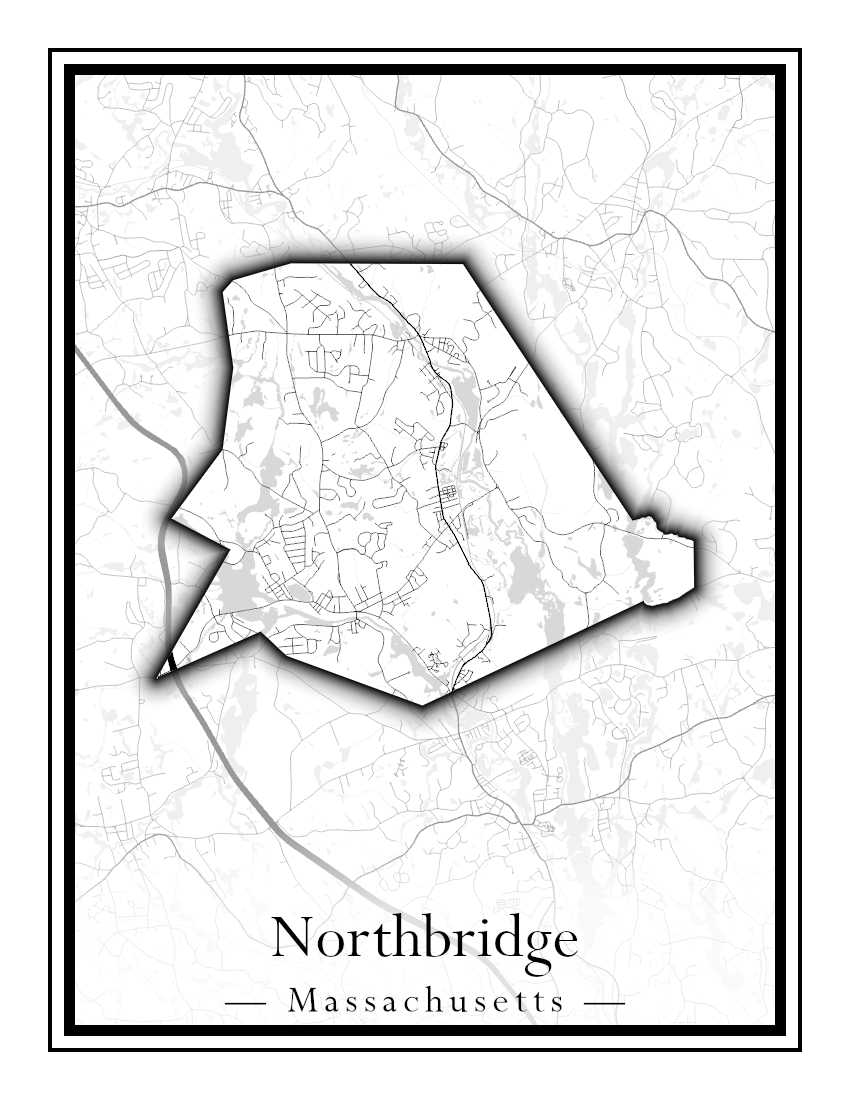 Massachusetts Towns - Street Map (North Reading - Northbridge)