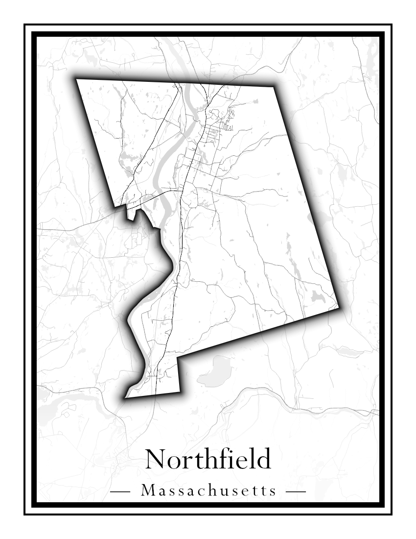 Massachusetts Towns - Street Map (Northfield - Norwood)