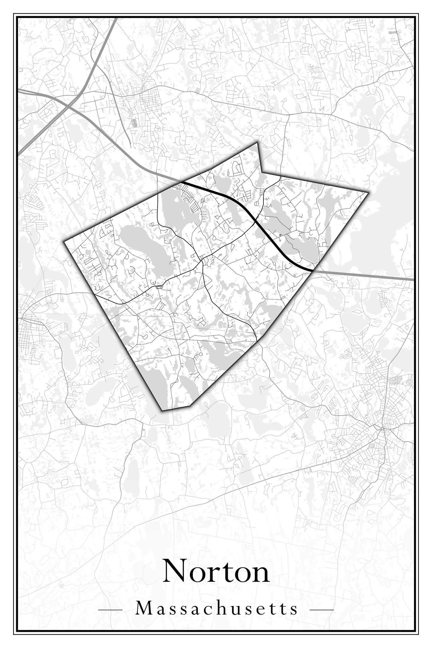 Massachusetts Towns - Street Map (Northfield - Norwood)