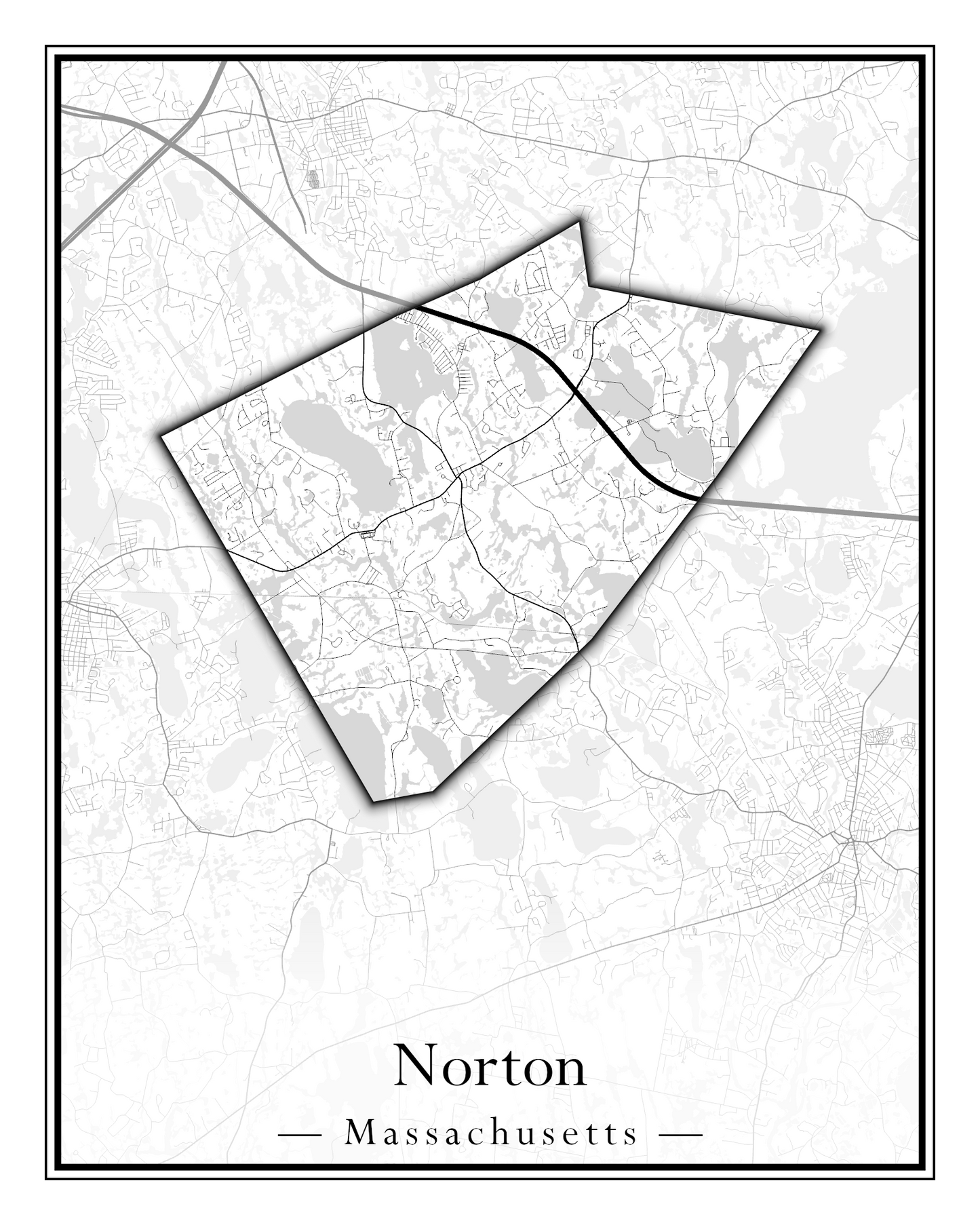 Massachusetts Towns - Street Map (Northfield - Norwood)