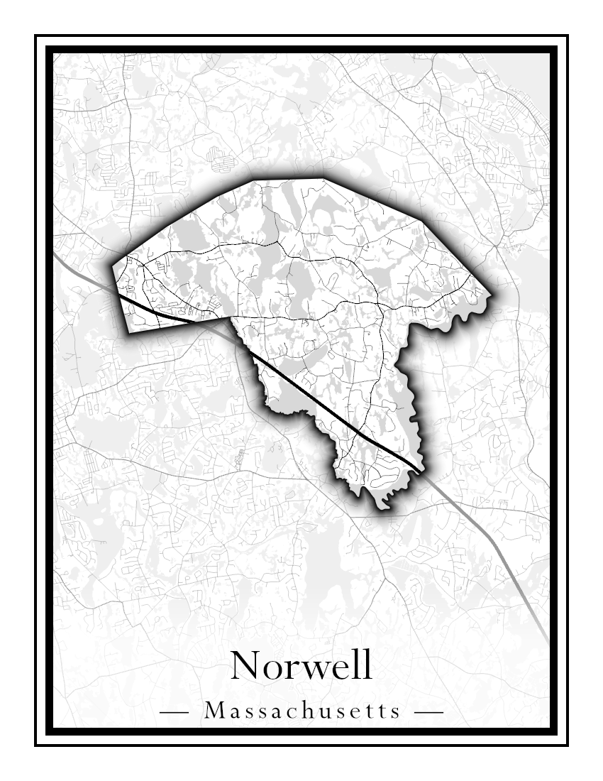 Massachusetts Towns - Street Map (Northfield - Norwood)