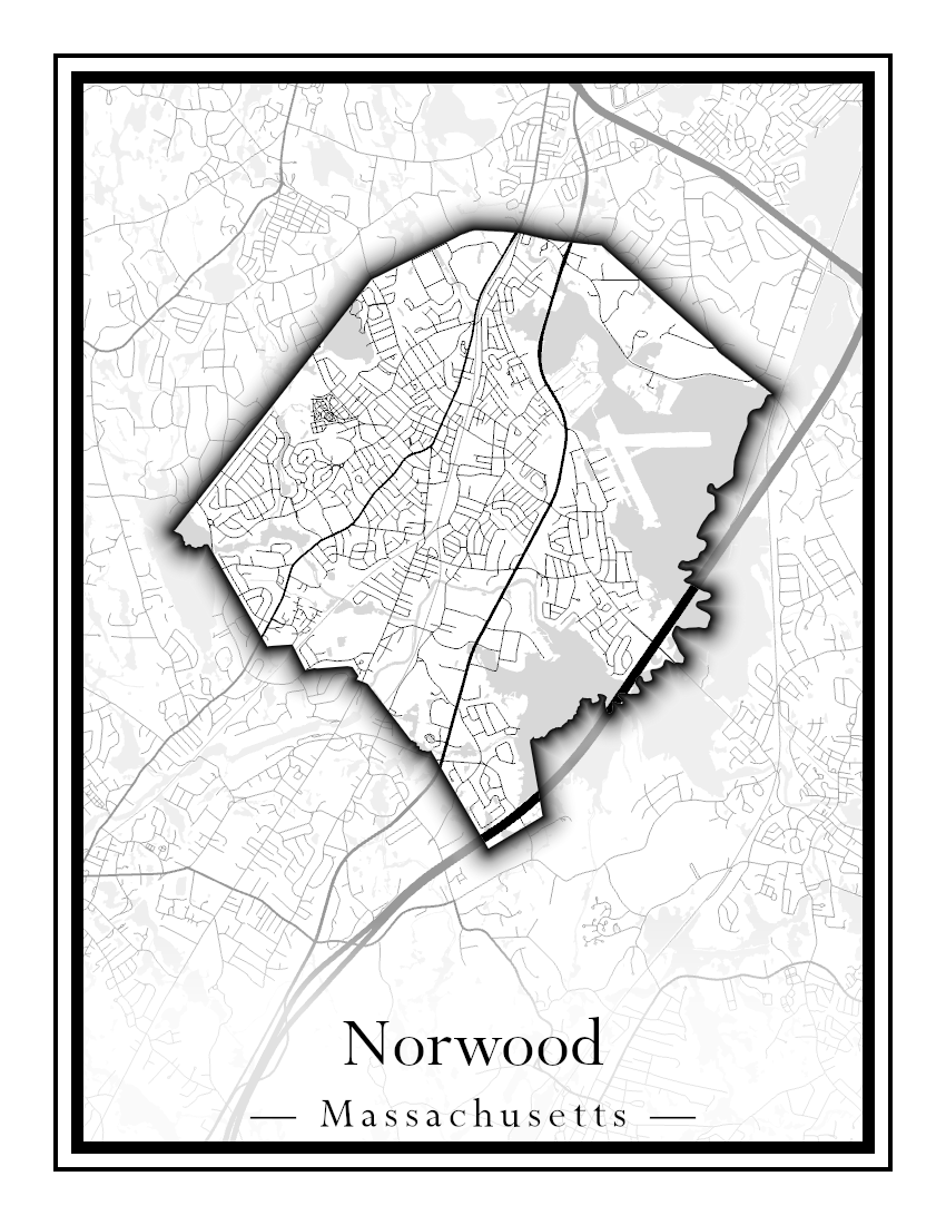 Massachusetts Towns - Street Map (Northfield - Norwood)