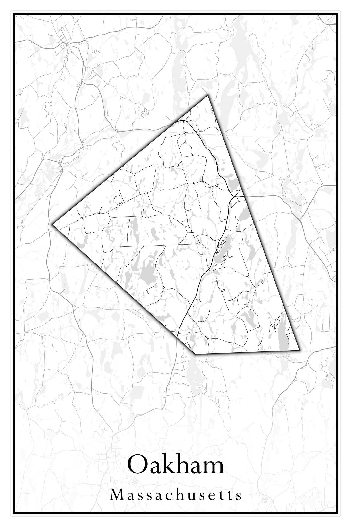 Massachusetts Towns - Street Map (Oak Bluffs - Orleans)