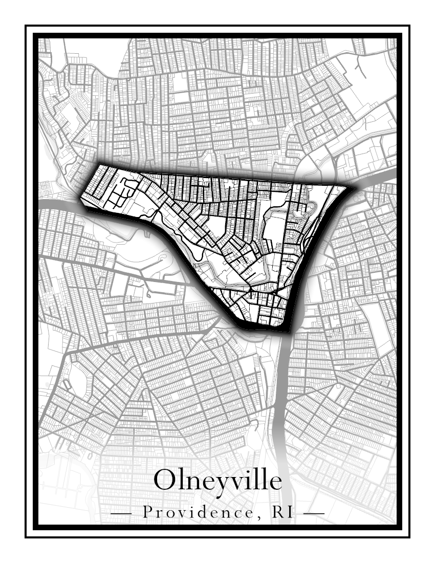 Providence Neighborhoods - Street Map (Mount Hope - Reservoir)