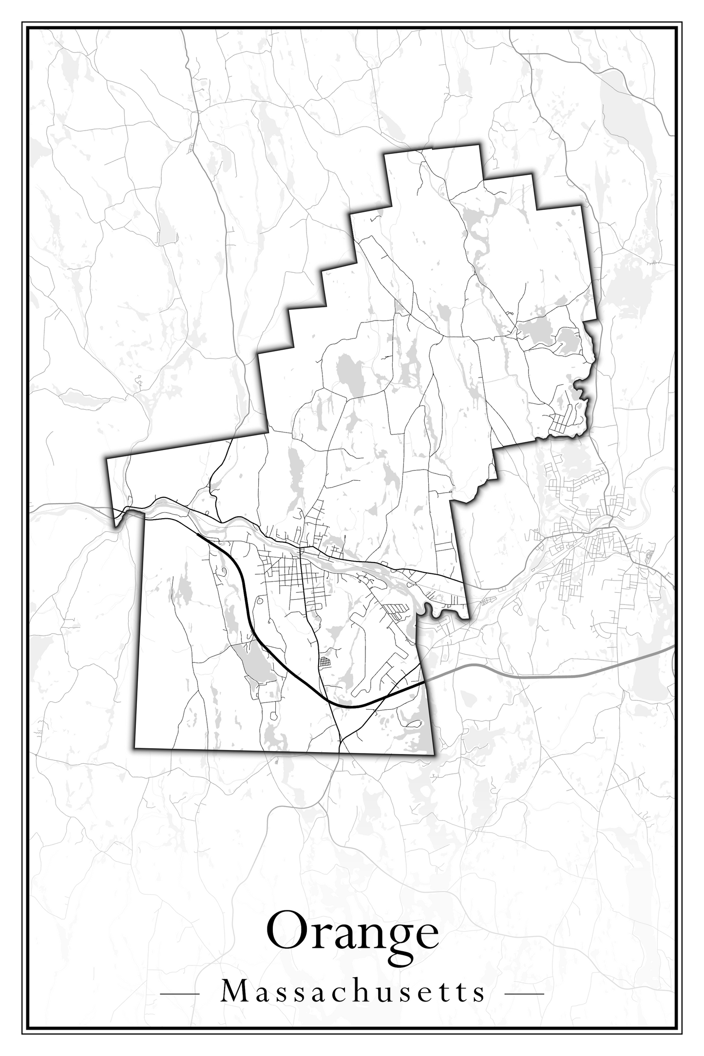 Massachusetts Towns - Street Map (Oak Bluffs - Orleans)