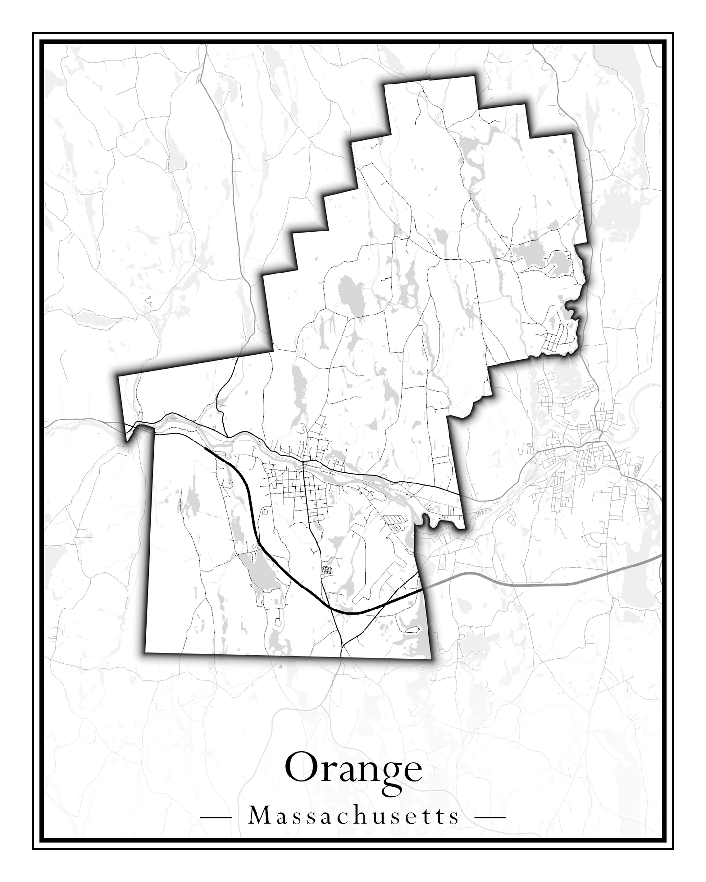 Massachusetts Towns - Street Map (Oak Bluffs - Orleans)