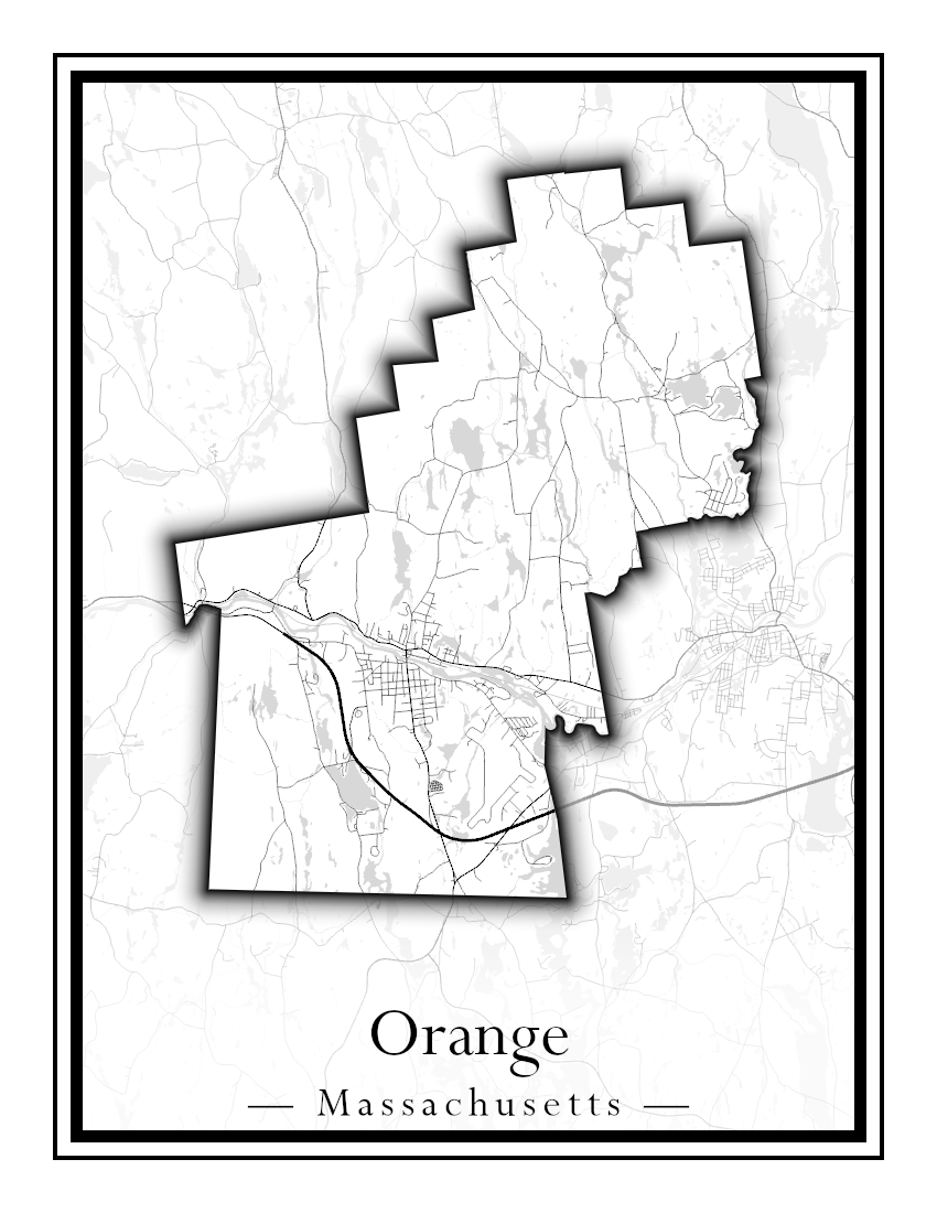 Massachusetts Towns - Street Map (Oak Bluffs - Orleans)