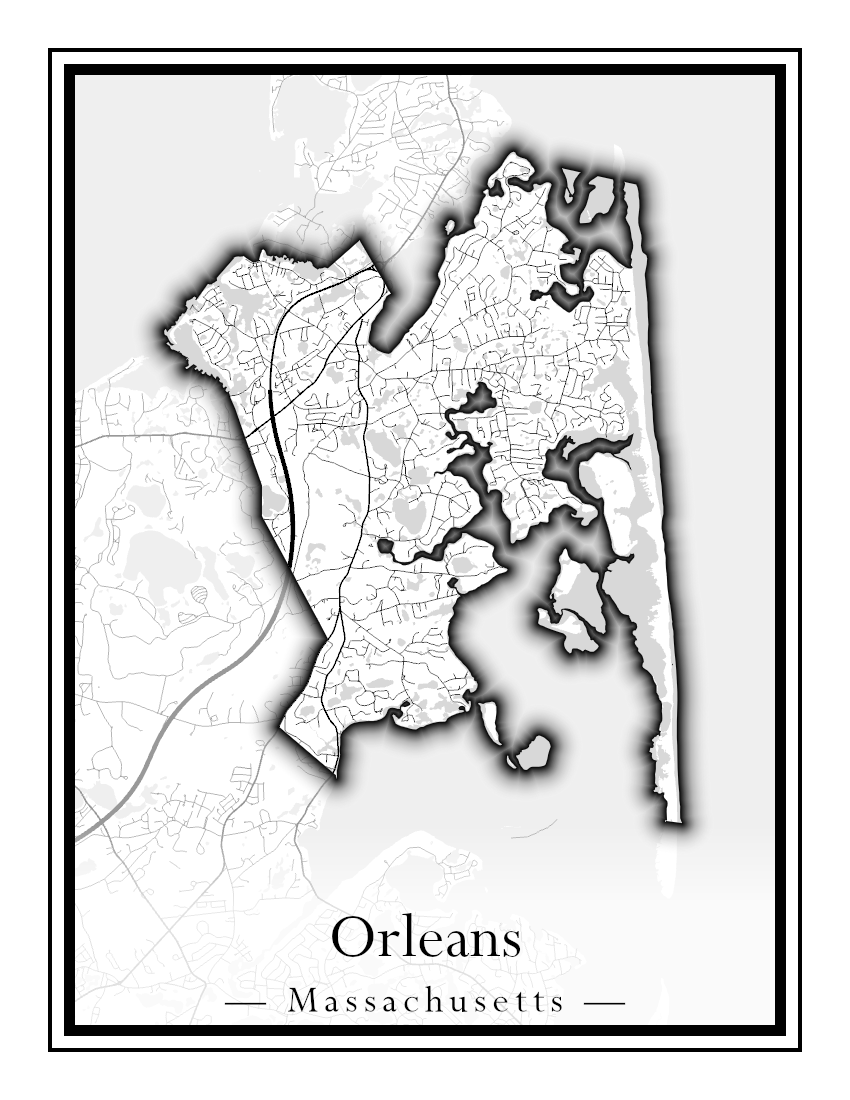 Massachusetts Towns - Street Map (Oak Bluffs - Orleans)