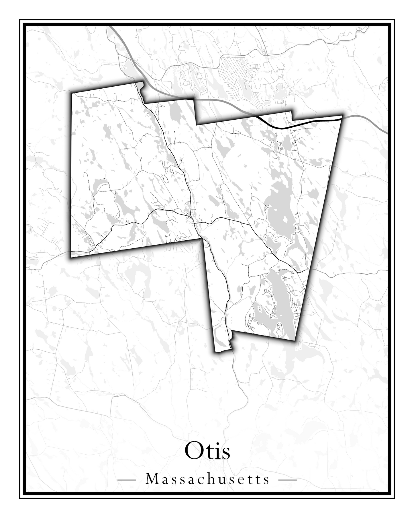 Massachusetts Towns - Street Map (Otis - Paxton)