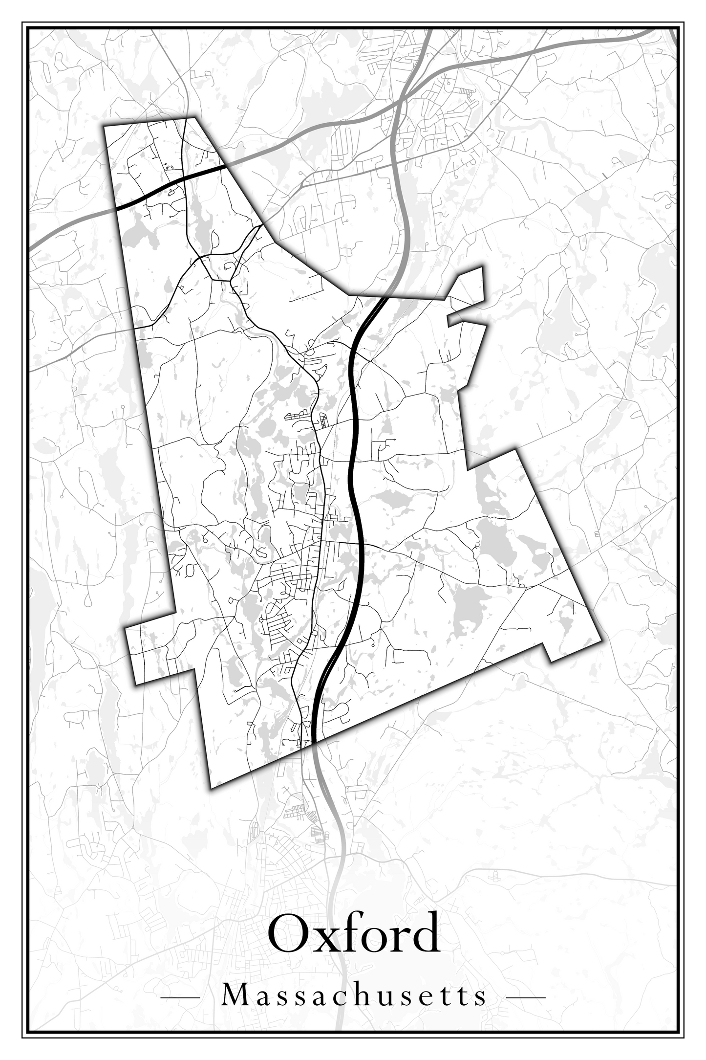 Massachusetts Towns - Street Map (Otis - Paxton)