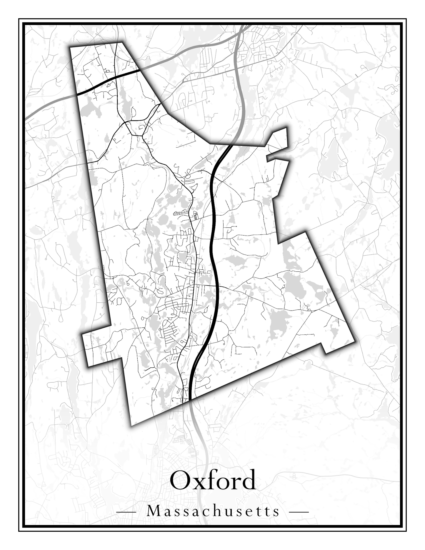 Massachusetts Towns - Street Map (Otis - Paxton)