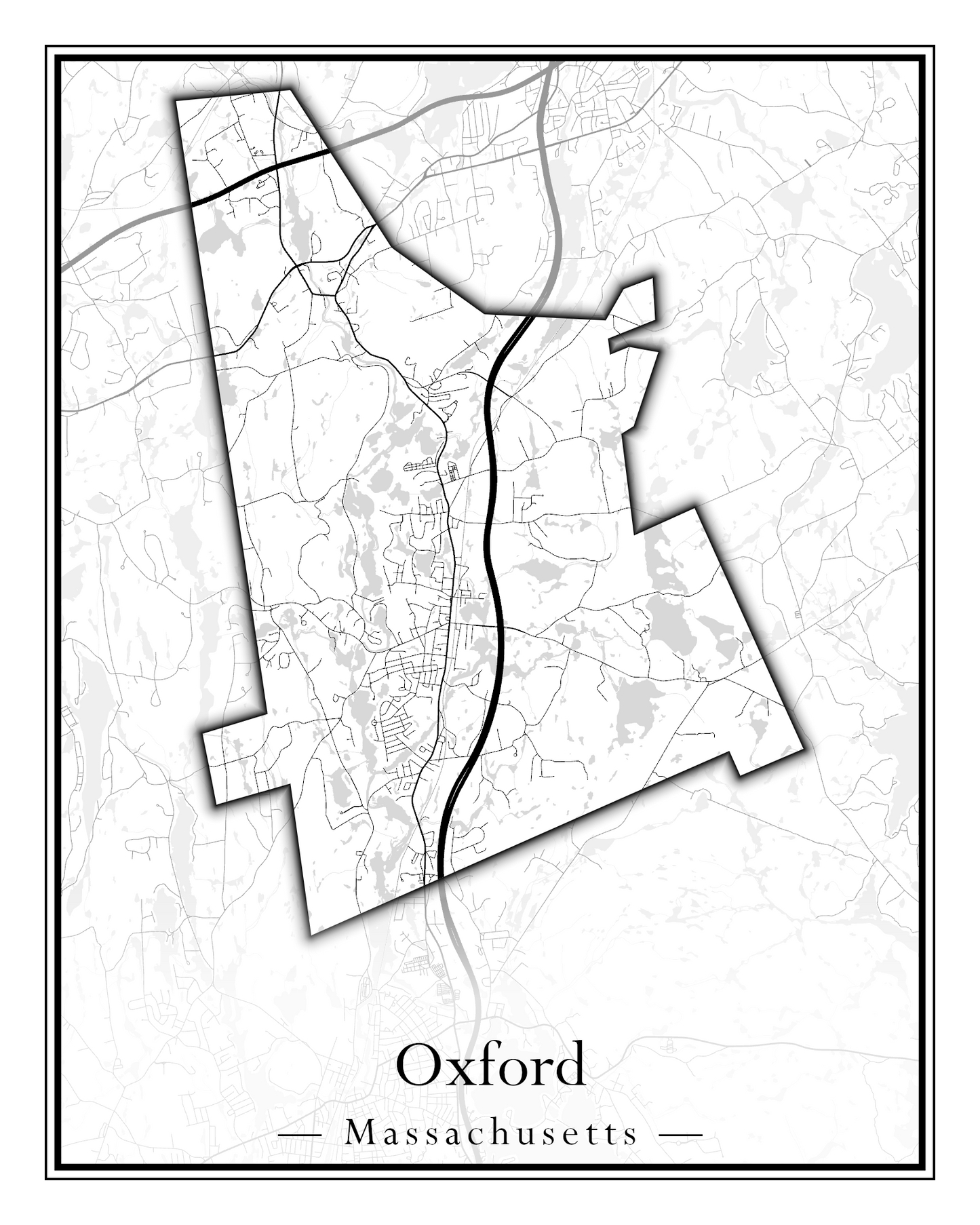 Massachusetts Towns - Street Map (Otis - Paxton)