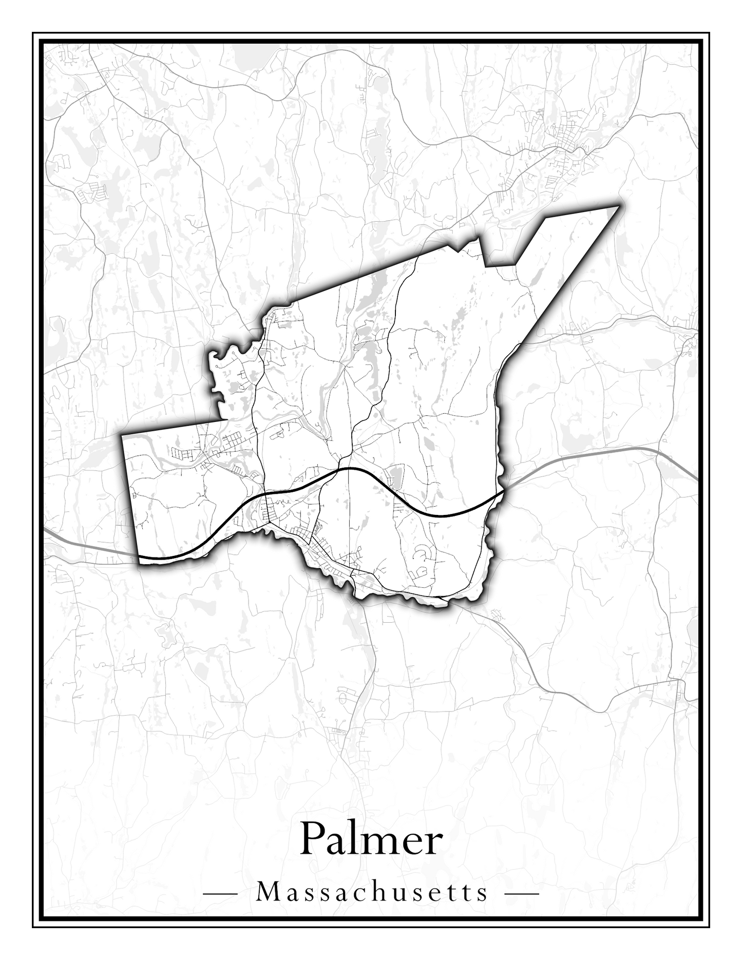 Massachusetts Towns - Street Map (Otis - Paxton)