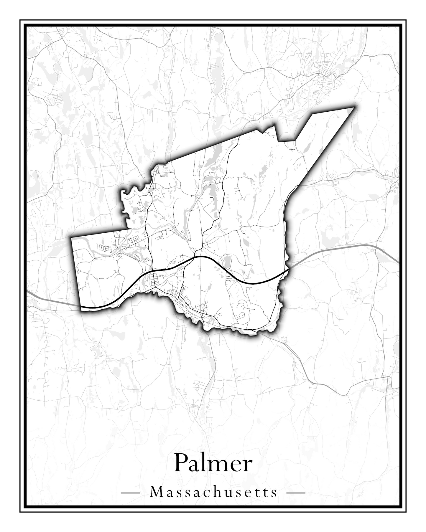 Massachusetts Towns - Street Map (Otis - Paxton)