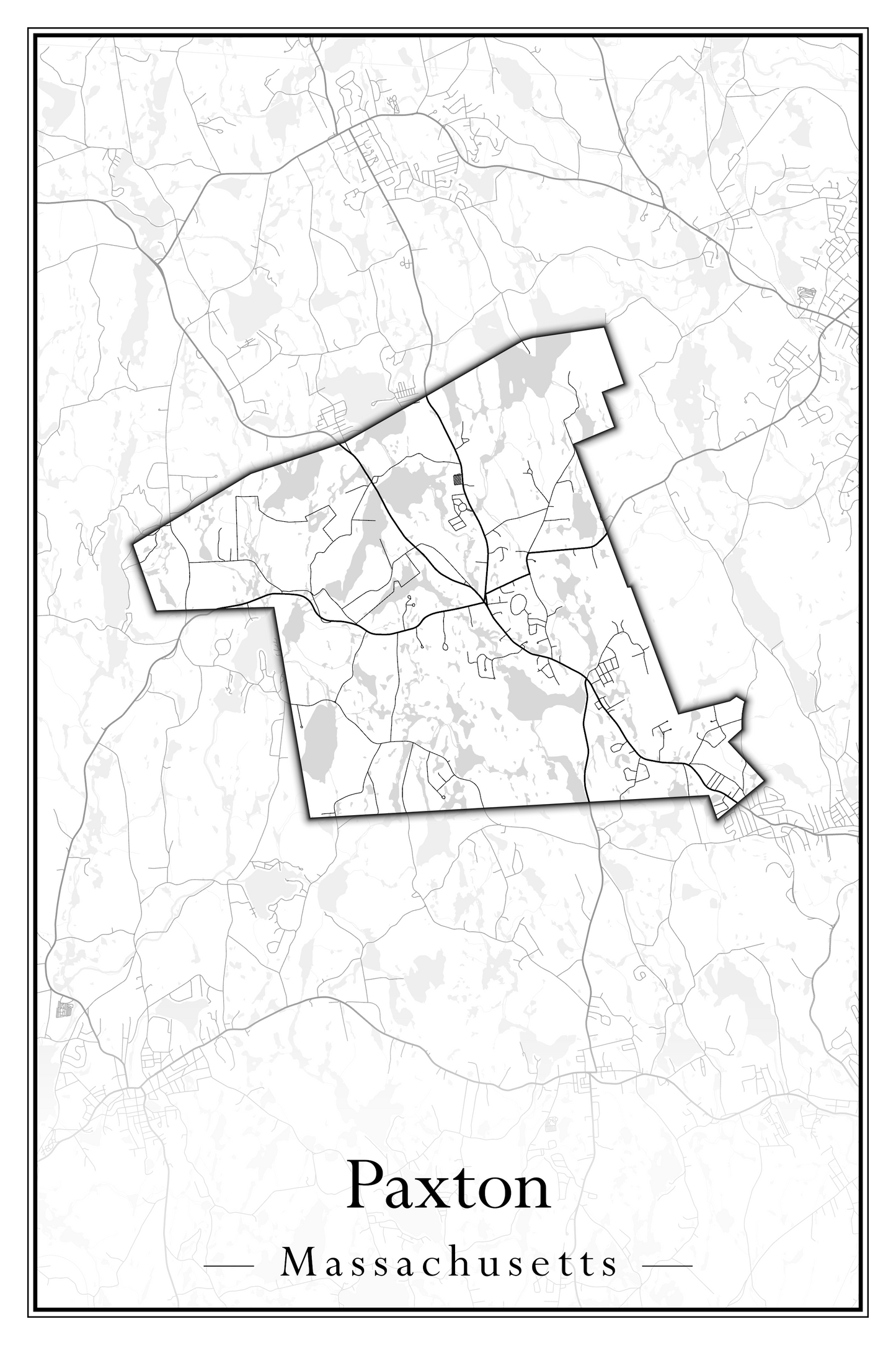 Massachusetts Towns - Street Map (Otis - Paxton)