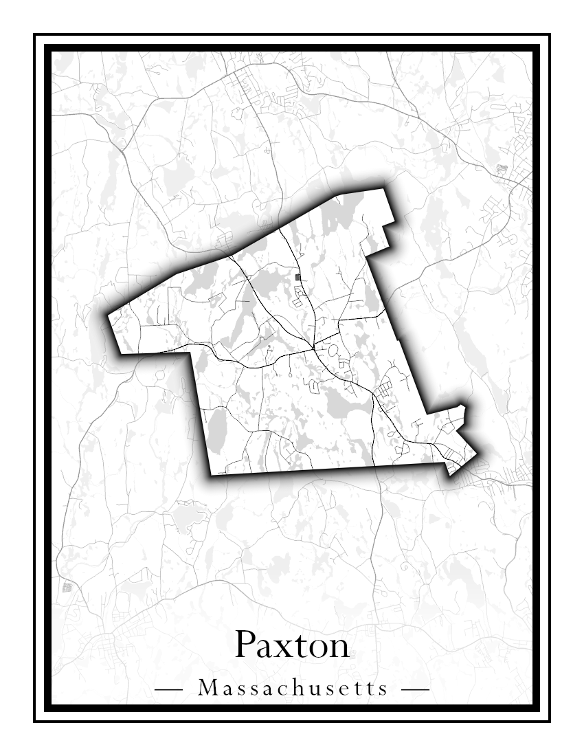 Massachusetts Towns - Street Map (Otis - Paxton)