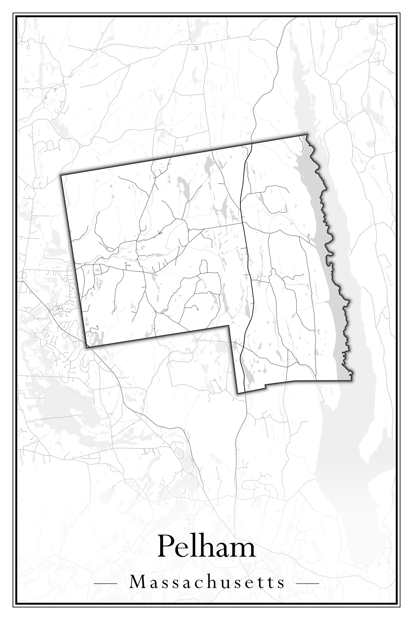 Massachusetts Towns - Street Map (Peabody - Pepperell)