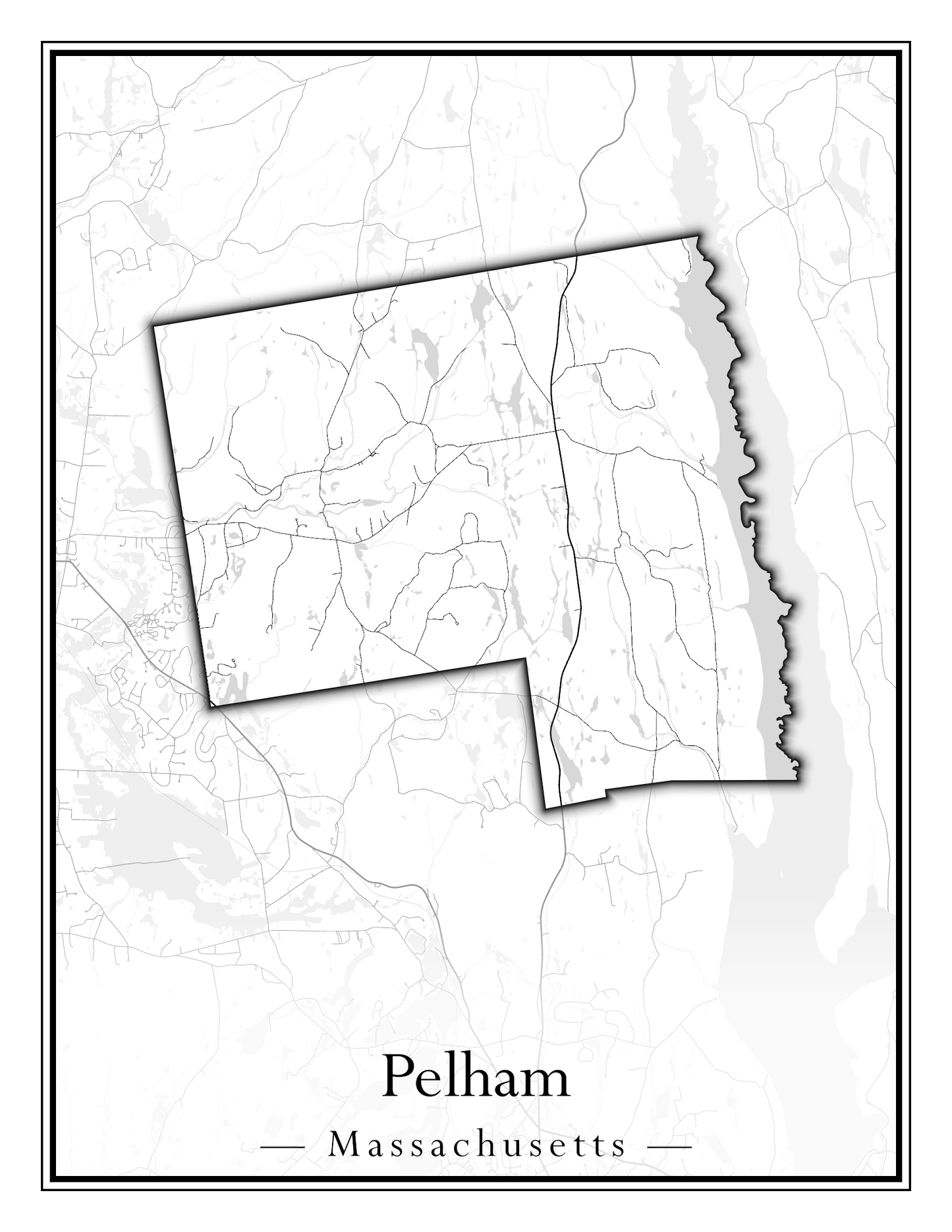 Massachusetts Towns - Street Map (Peabody - Pepperell)