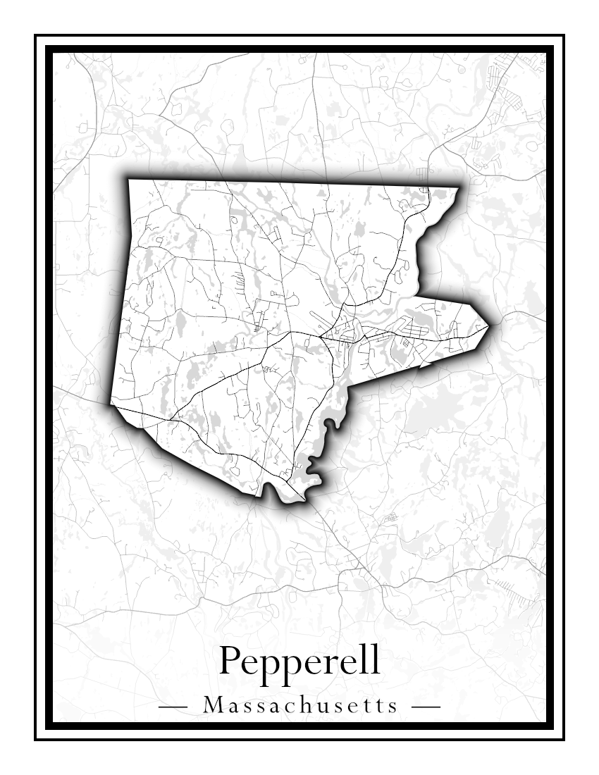 Massachusetts Towns - Street Map (Peabody - Pepperell)