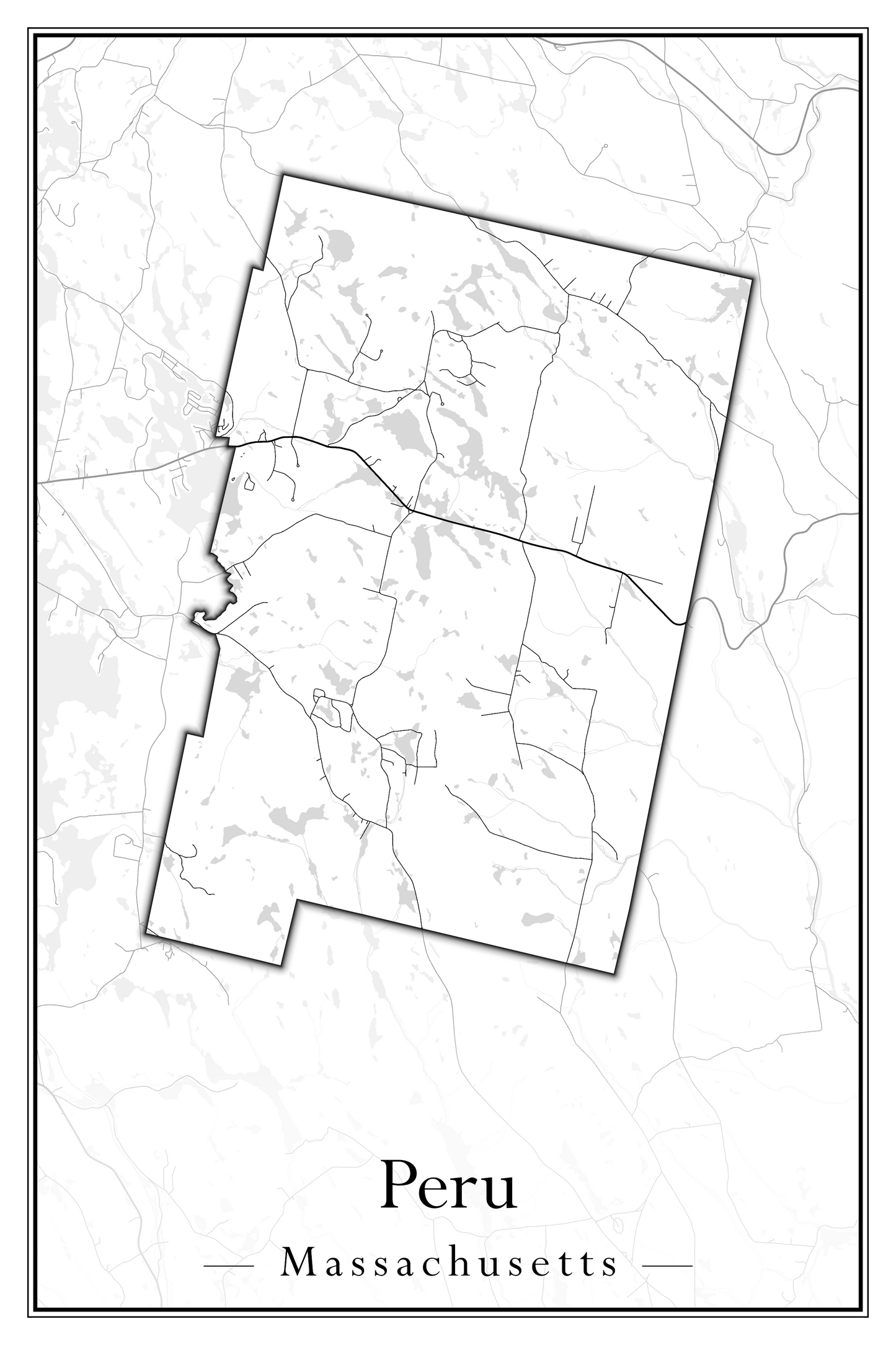 Massachusetts Towns - Street Map (Peru - Pittsfield)