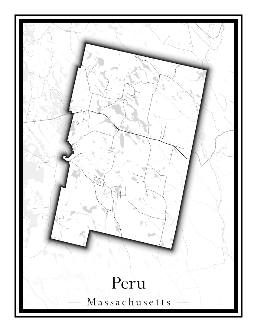 Massachusetts Towns - Street Map (Peru - Pittsfield)